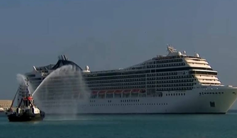 Second Floating Hotel 'MSC Poesia' Docks in Doha Port